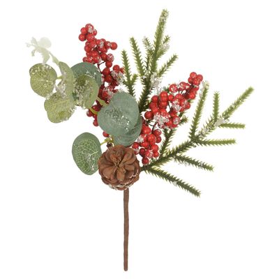 PICK BERRY ACUCARADO C/PINHA (VERMELHO) 23cm UNICA