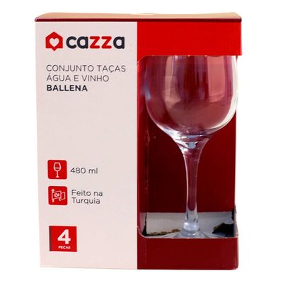 Conjunto de Tacas 4Pcs Agua 480Ml Ballena Cazza UNICA