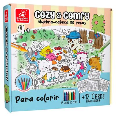 Quebra Cabeça Cozy & Confy Para Colorir 30 Peças BDC UNICA