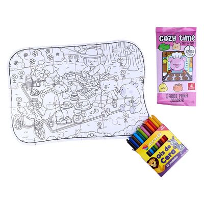 Quebra Cabeça Cozy & Confy Para Colorir 30 Peças BDC UNICA