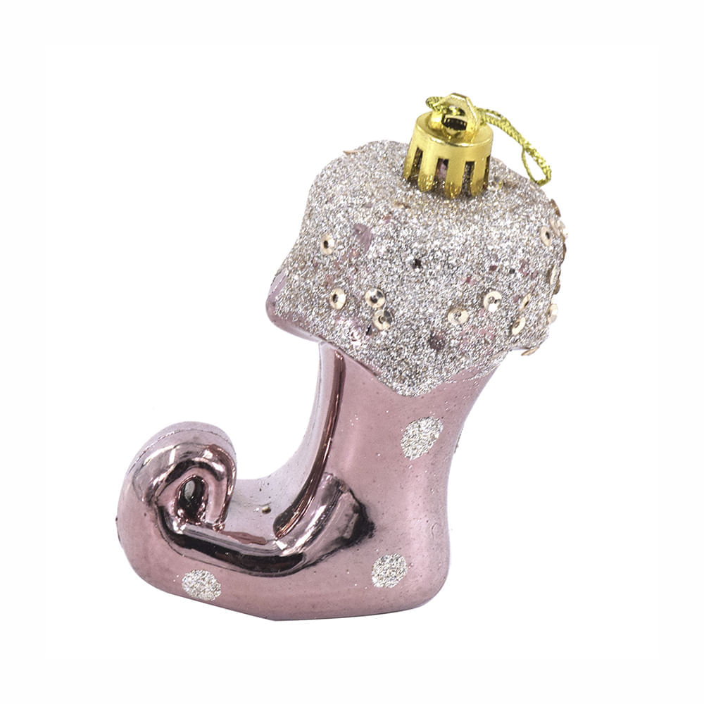 Enfeite Natal Le Bola 7,5cm com 2 Unid Rosé