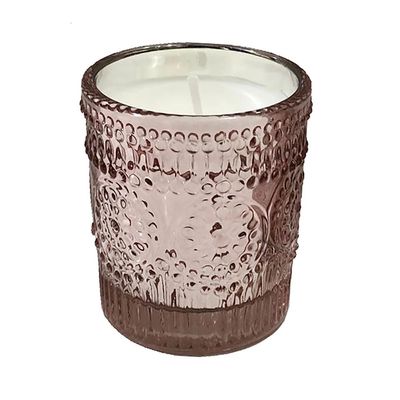 Vela no Copo de Vidro Rosé Gold com 2 Unidades UNICA
