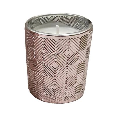Vela no Copo de Vidro Rosé Gold com 2 Unidades UNICA
