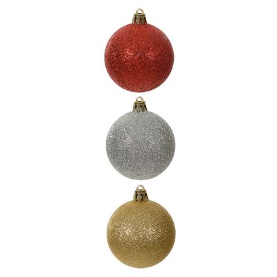 BOLA GLITTER BAG C/3 UND (COLORIDO) 6cm UNICA