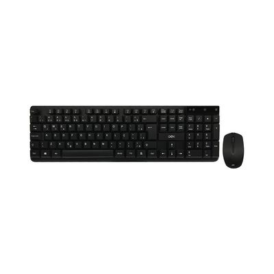 Kit Teclado e Mouse OEX sem Fio Work Preto TM407 UNICA