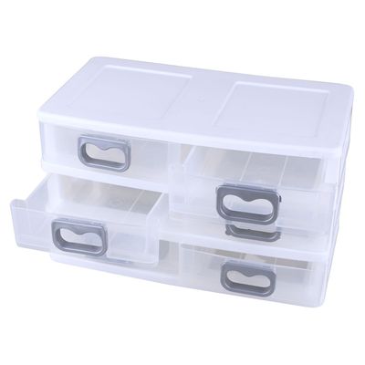 Gaveteiro de Mesa Plástico São Bernardo Branco 6 Gavetas UNICA