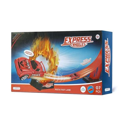Pista de Corrida Multikids Fast Lane Express Wheels 7 Peças UNICA
