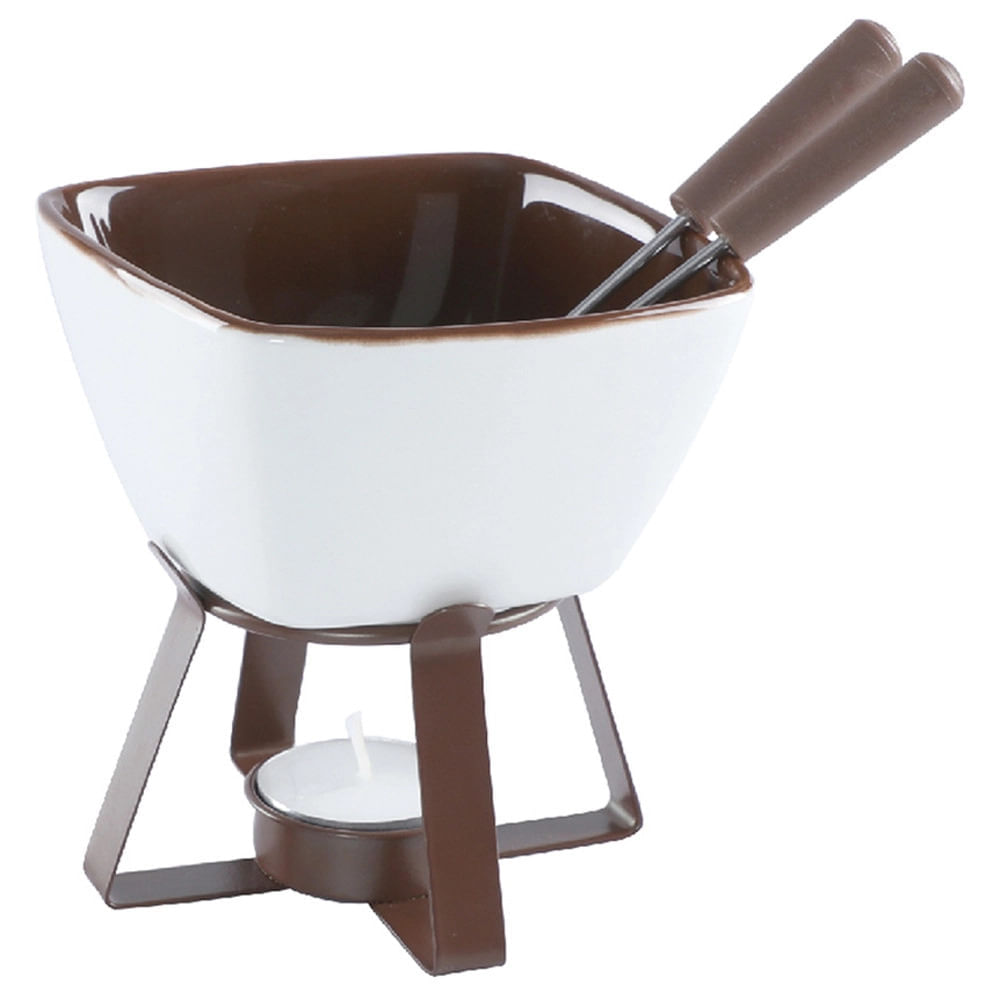 Aparelho de Fondue em Cerâmica Hauskraft Namur Marrom