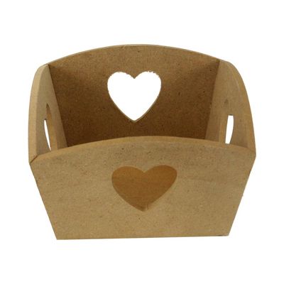 Cesta Mdf Le Coração 14x14x8cm UNICA