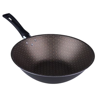 Frigideira Wok Antiaderente Oliveira 24cm Preta UNICA