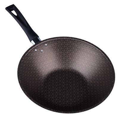 Frigideira Wok Antiaderente Oliveira 24cm Preta UNICA