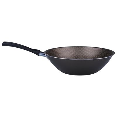 Frigideira Wok Antiaderente Oliveira 24cm Preta UNICA