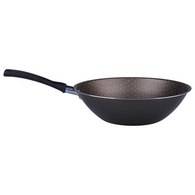Frigideira Wok Antiaderente Oliveira 24cm Preta UNICA