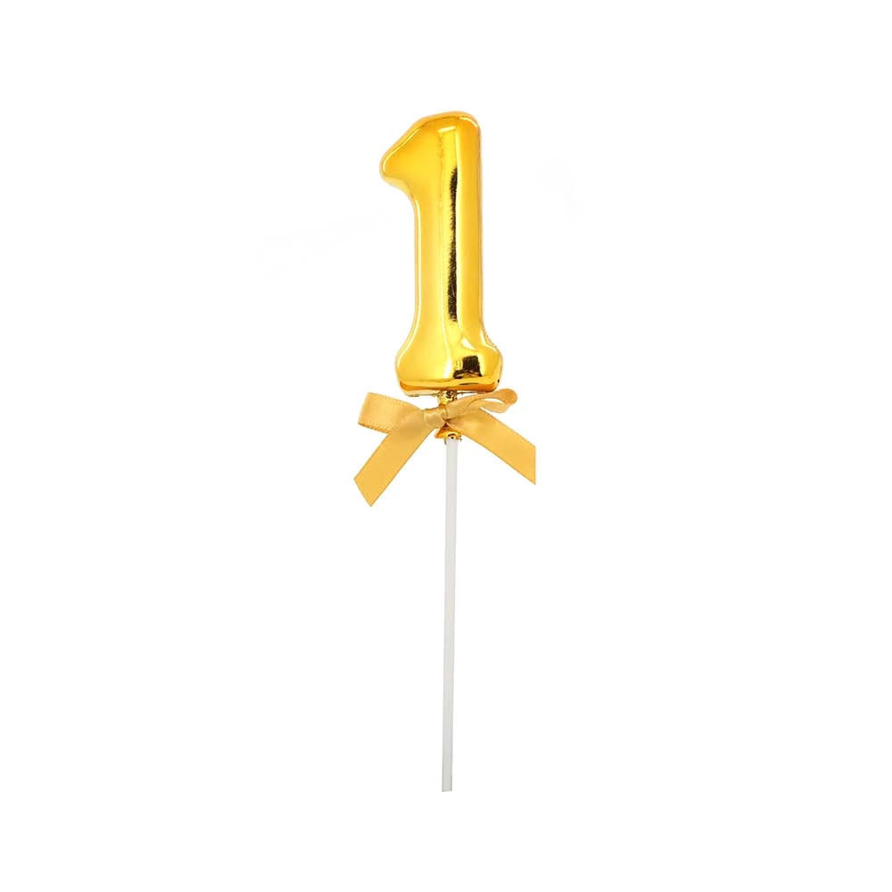 Topper Bolo Le Dourado Número 1