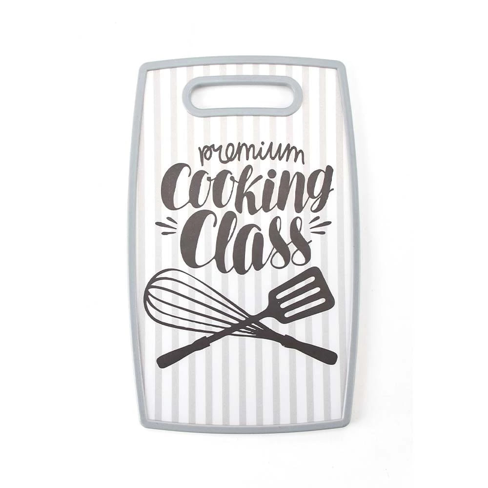 Tábua de Corte Le Cook em Plástico Branca Oval 23x37cm