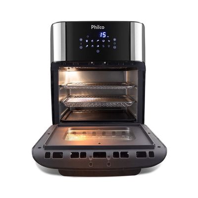Fritadeira Elétrica Air Fryer e Forno Philco Oven 2 em 1 PFR2200P 12L Preta - 127V UNICA