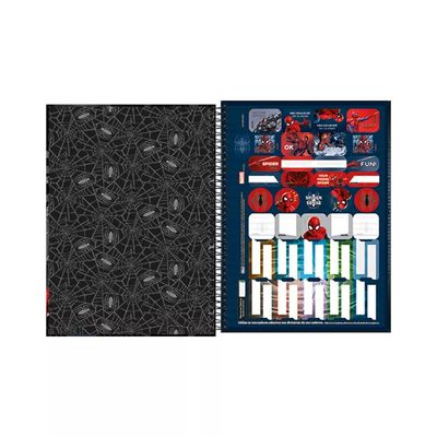 Caderno Tilibra Espiral Capa Dura 1/4 Spider-Man UNICA