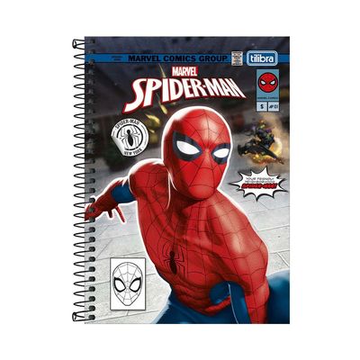 Caderno Tilibra Espiral Capa Dura 1/4 Spider-Man UNICA