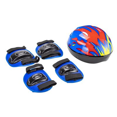 Kit Patins Le Capacete e Protetor Azul Tamanho 35 a 38 UNICA