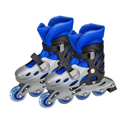 Kit Patins Le Capacete e Protetor Azul Tamanho 35 a 38 UNICA