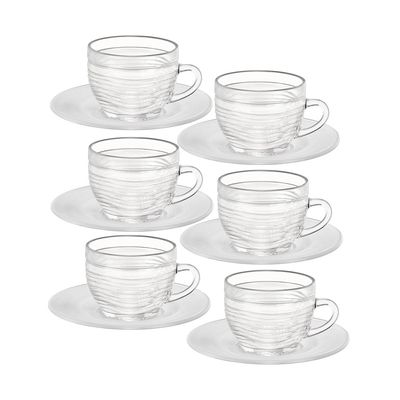 Conjunto de Xícaras de Chá Wheaton Cristal 6 Pç UNICA