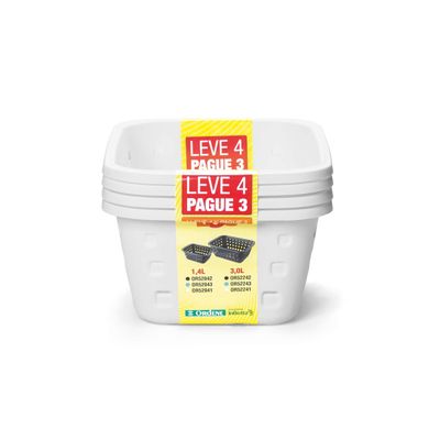 Conjunto Cesto Organizador Ordene Branco Médio UNICA