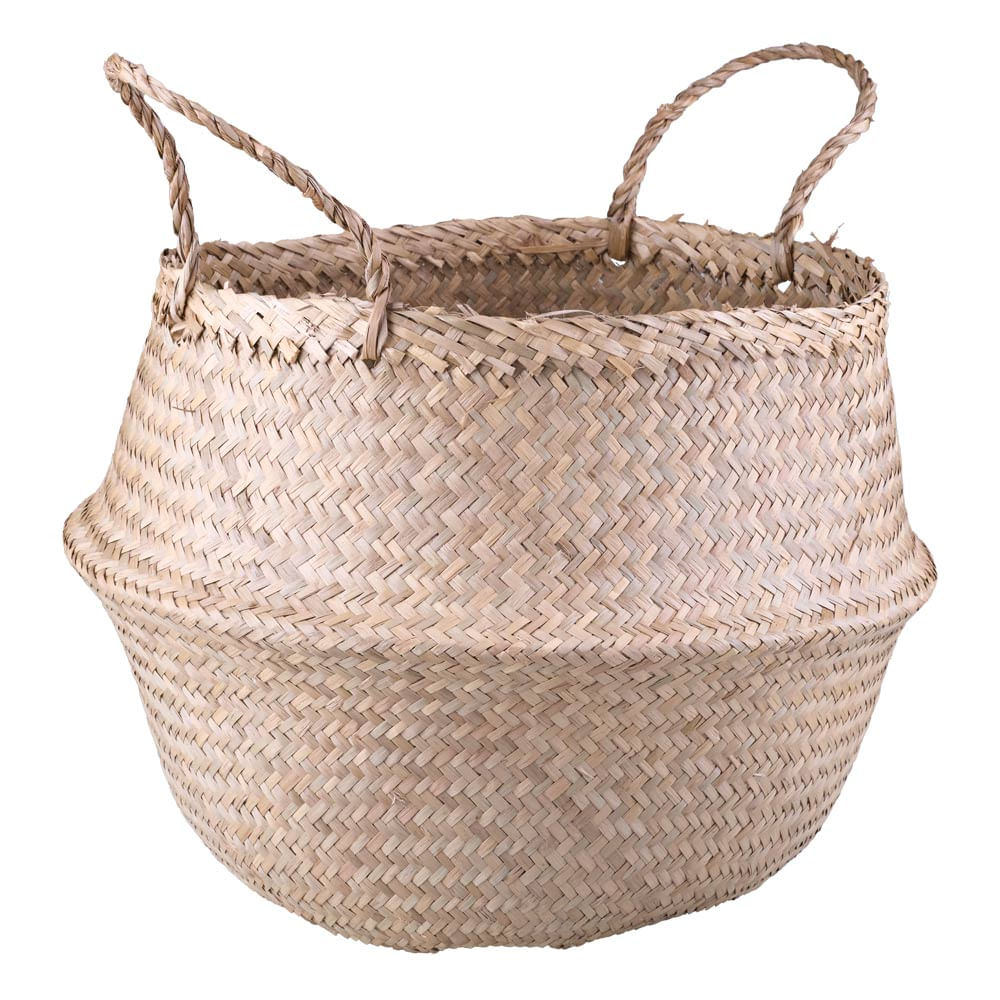 Cesto Decorativo Redondo Alça Cazza Camboja