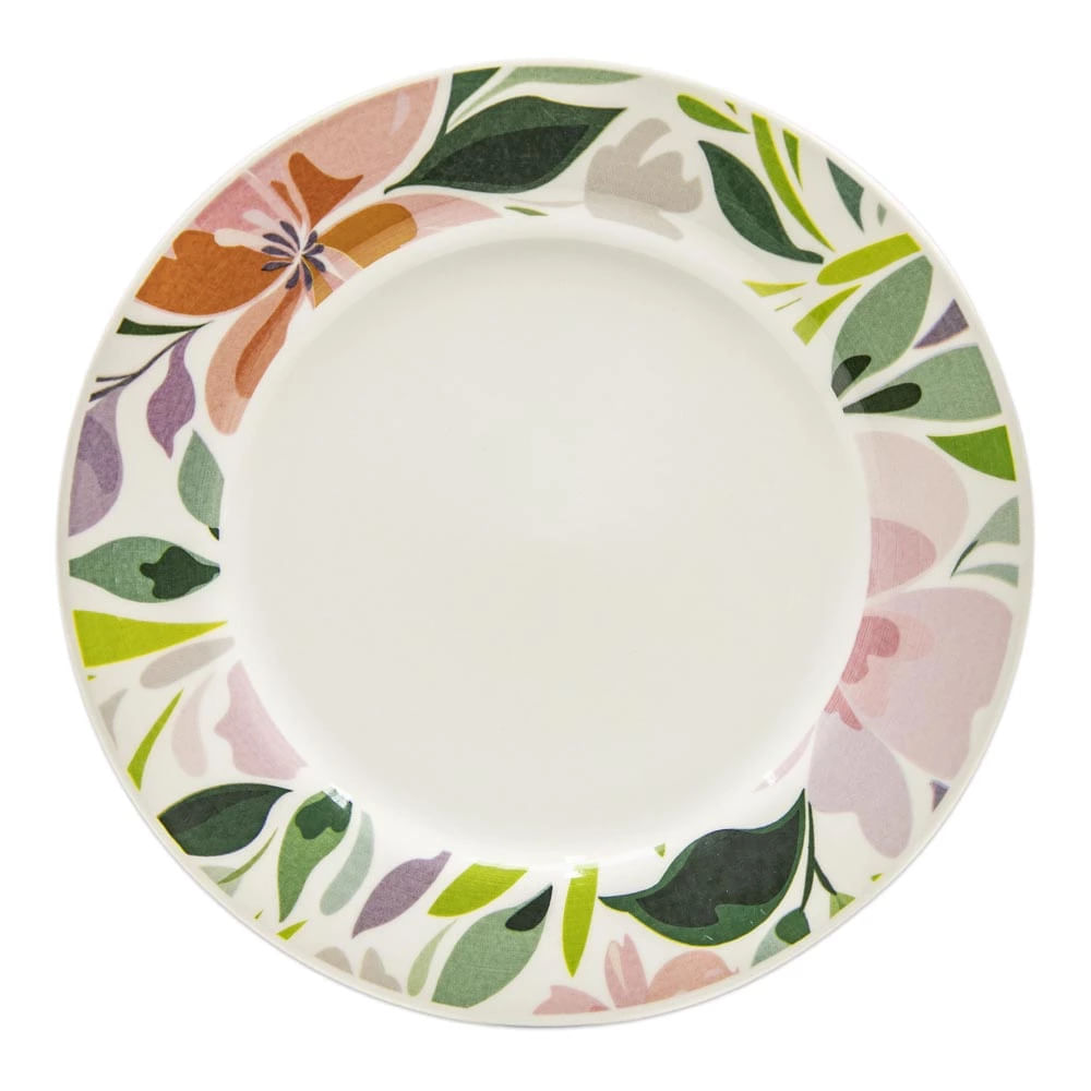 Prato Raso Le Charlotte Cerâmica Redondo Branco 24cm