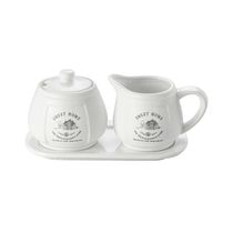 Conjunto Leiteira Açucareiro Bandeja Lyor Cerâm