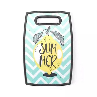 Tábua de Corte Le Summer em Plástico Cinza Retangular 30x20cm UNICA