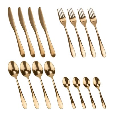 Faqueiro Kas Doha Rosé Gold com 16 Peças Inox UNICA