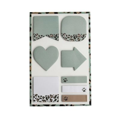 Kit Blocos Adesivos Le Anotações Decorados Animal Print com 08 Formatos 30 Folhas Cada UNICA