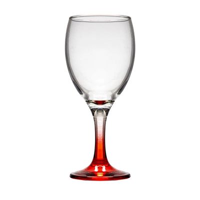 Taça para Água com Haste Vermelha Ruvolo Roma 300ml UNICA