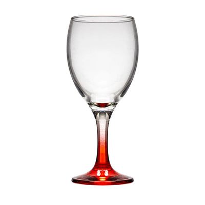 Taça para Água com Haste Vermelha Ruvolo Roma 300ml UNICA