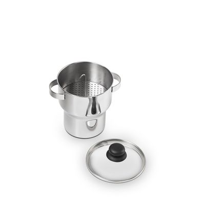 Cuscuzeira com Alça Forma em Aço Inox - 1,3 L