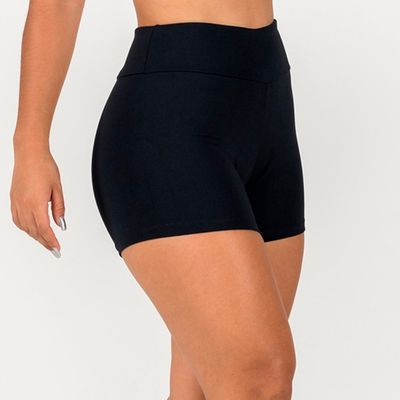 Shorts Academia Feminino Suplex Básico Preto Donna Martins P / Preto