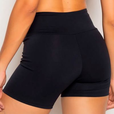 Shorts Academia Feminino Suplex Básico Preto Donna Martins P / Preto