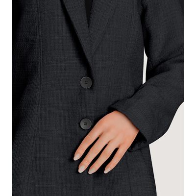 Blazer Feminino Tweed Endless Preto M / Preto