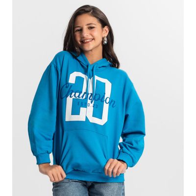Moletom Juvenil Feminina  Minty Azul 18 / Azul
