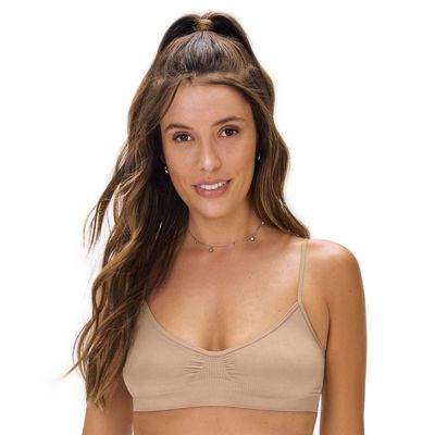 Top De Alça Sem Costura Zee Rucci Bege M / Bege