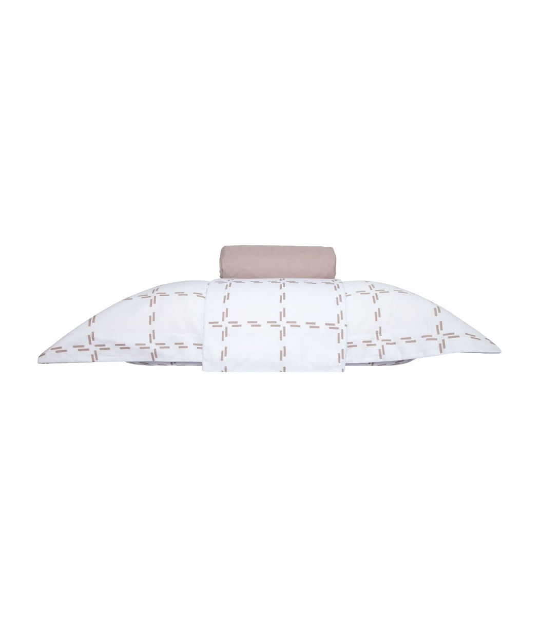 Jogo De Cama King 200 Fios Algodão Doce Vida Branco