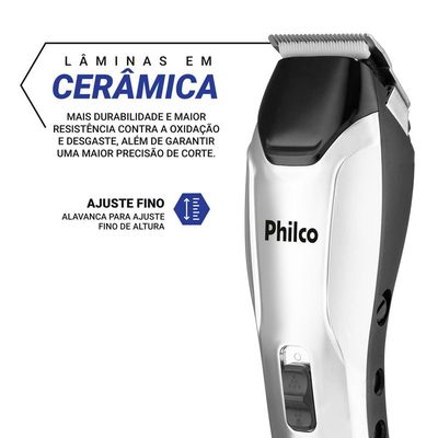Máquina de Cortar Cabelo Britânia PCR04 com 4 Pentes - 127V UNICA