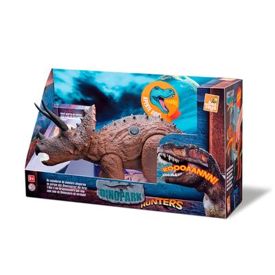 Dinossauro Bee Toys Triceratops Articulado com Som UNICA