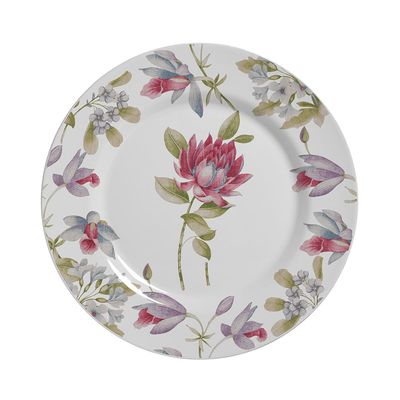 Prato de Sobremesa Alleanza Coleção Prata Flores 19,5cm UNICA