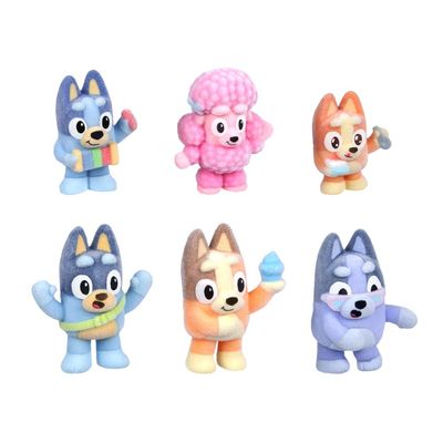 Kit 8 Bonecos Colecionáveis Bluey Fuzzies Deluxe