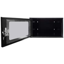 Mini Rack De Parede 19 Gforce, 6u X 570mm, Visor De Acrílico, Preto - 767