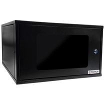 Mini Rack De Parede 19 Gforce, 6u X 570mm, Visor De Acrílico, Preto - 767