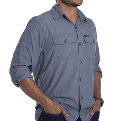 Camiseta Hard Adventure Safari UV50 P / CINZA