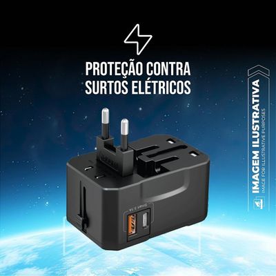 Kit Mochila 38L para Viagem para Notebook 17" + Carregador Turbo PD - Gshield