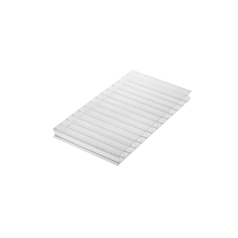 Chapa De Policarbonato Alveolar Cristal 4mm - 1,05m X 6,00m - Polygal